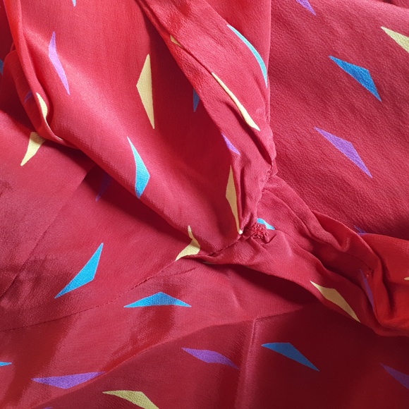 Vintage DVF Tie-Neck Silk Dress - Picture 11 of 12